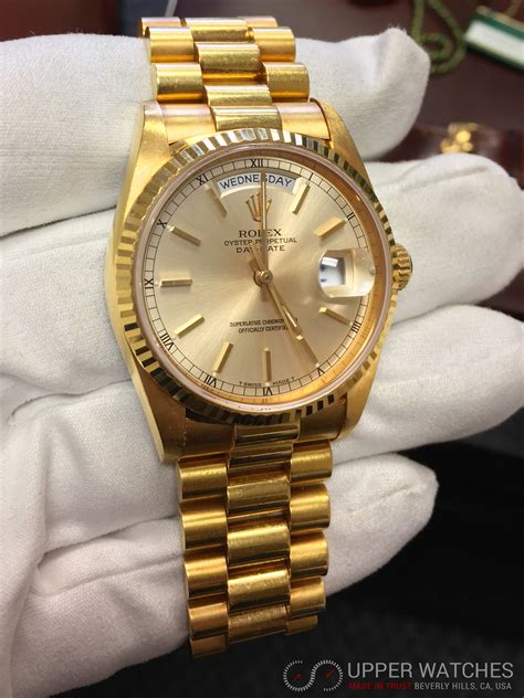 gold Rolex president watch